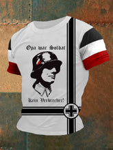 Opa War Soldat Kein Verbrecher Bedrucktes Kurzarm-T-Shirt für Männer zartstils